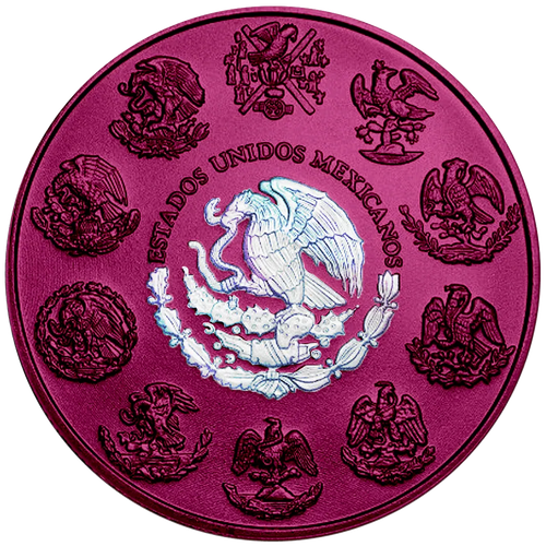 2024 Mexico Libertad Space Pink 1 oz Silver Colorized Hologram Coin