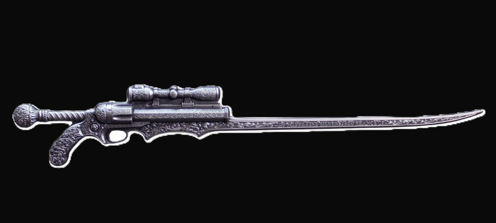 2026 Cameroon Steampunk Gunblade 2.5 oz Silver Antiqued Coin