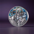 2026 Ghana Memento Mori Pilot 1 oz Silver Antiqued High Relief Colorized Coin