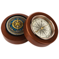 2026 Niue Compass Rose 2 oz Silver Antiqued Gilded Resin-Filled Coin