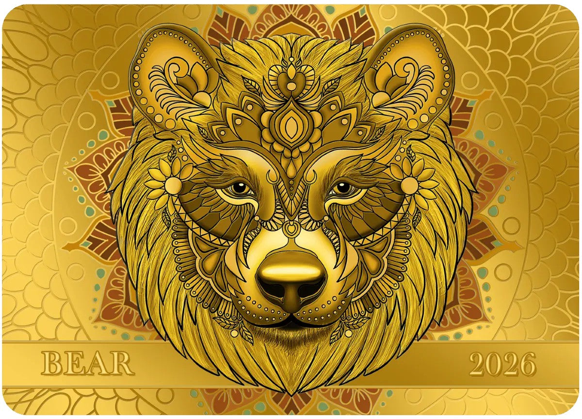 2026 Samoa Spirit Animals Collection Bear 1/200 oz Gold Proof-like Coin